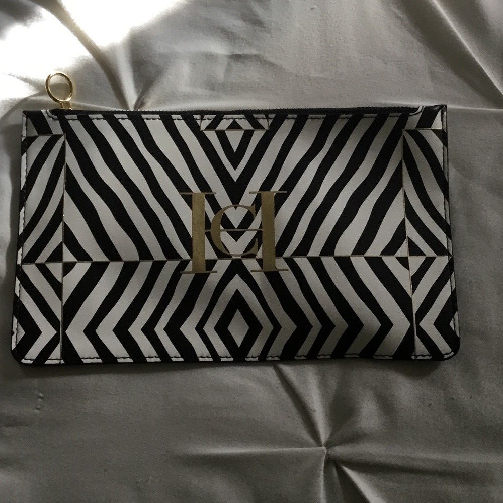 Carolina Herrera Black and White Cosmetic Bag